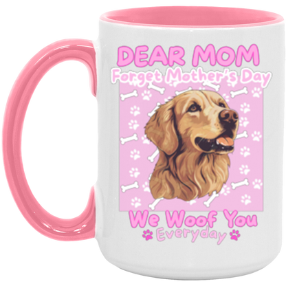 Golden Retriever Dog Mug 15oz, for Mom