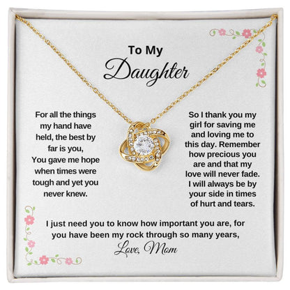 Love Knot, To my Daughter, gift to my Daughter Love Mom