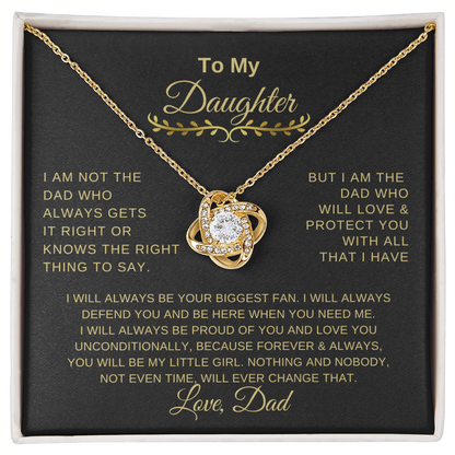 Love Knot, To my Daughter, gift for my Daughter Love Dad