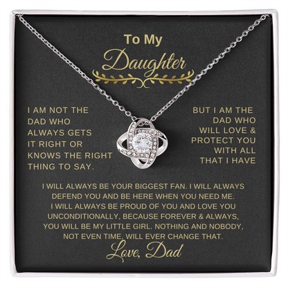 Love Knot, To my Daughter, gift for my Daughter Love Dad