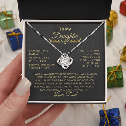 Love Knot, To my Daughter, gift for my Daughter Love Dad