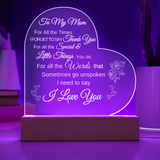 For MOM Heart Plaque