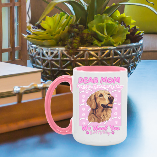 Golden Retriever Dog Mug 15oz, for Mom